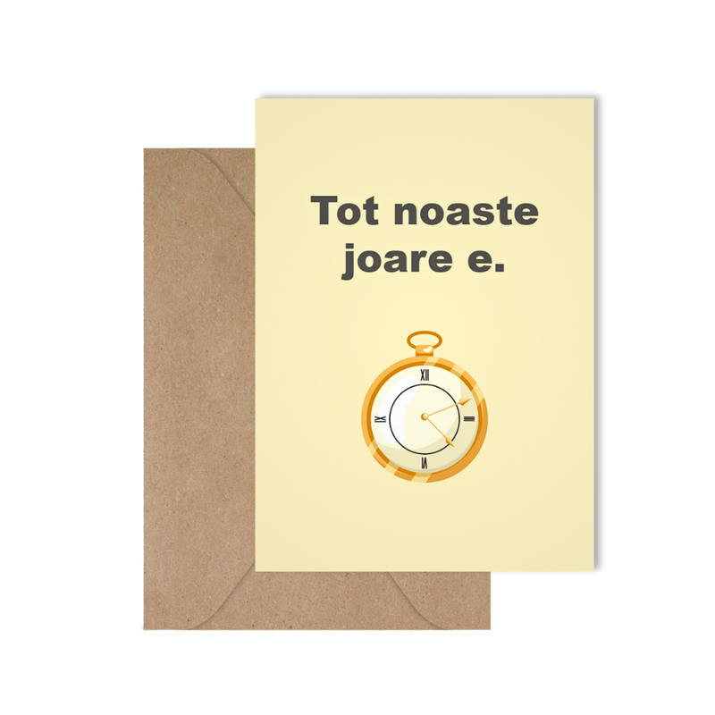 Grappige West-Vlaamse wenskaart voor nieuwjaar met spreuk in dialect