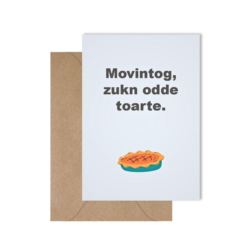 Grappige West-Vlaamse verjaardagskaart met spreuk in dialect