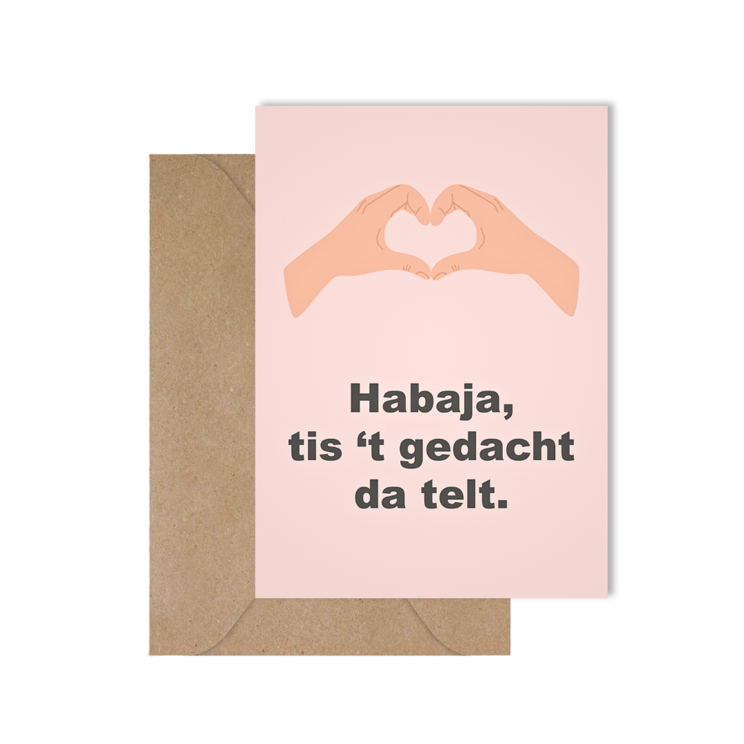 Habaja t gedacht dat telt bedankt liefde
