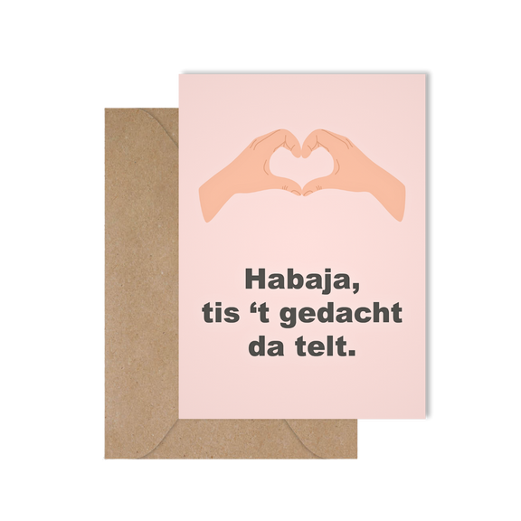 Habaja t gedacht dat telt bedankt liefde