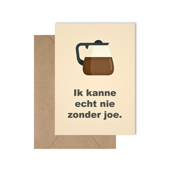Wenskaart grappig koffie liefde graag zien
