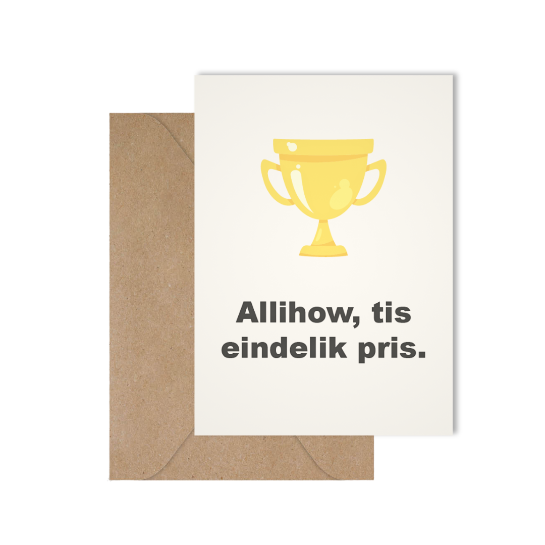 Grappige West-Vlaamse wenskaart voor zwangerschap