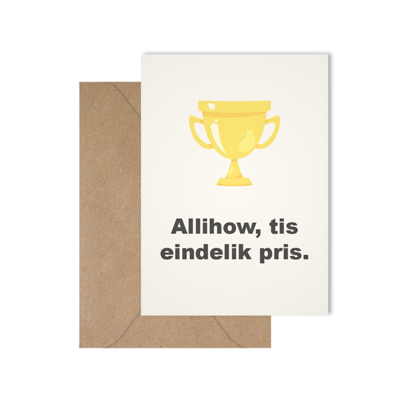 Grappige West-Vlaamse wenskaart voor zwangerschap