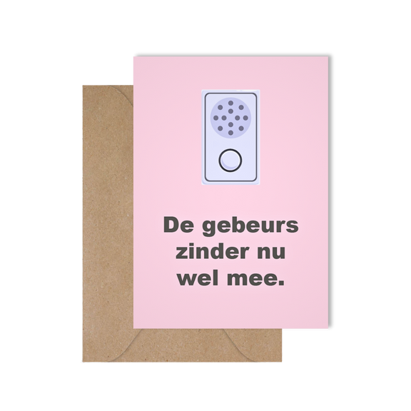 Grappige West-Vlaamse wenskaart voor een verhuis