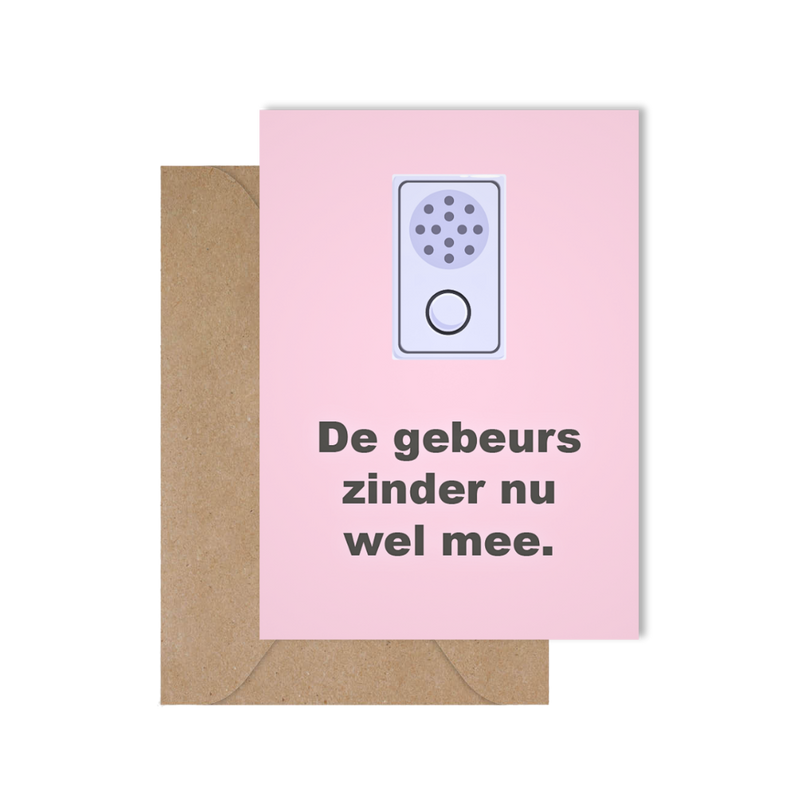 Grappige West-Vlaamse wenskaart voor een verhuis