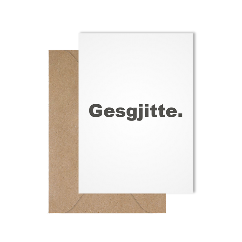 Grappige West-Vlaamse wenskaart met spreuk in dialect