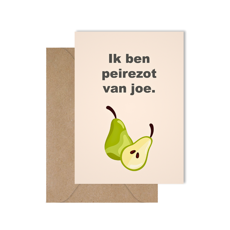 Grappige wenskaart helemaal gek van jou liefde