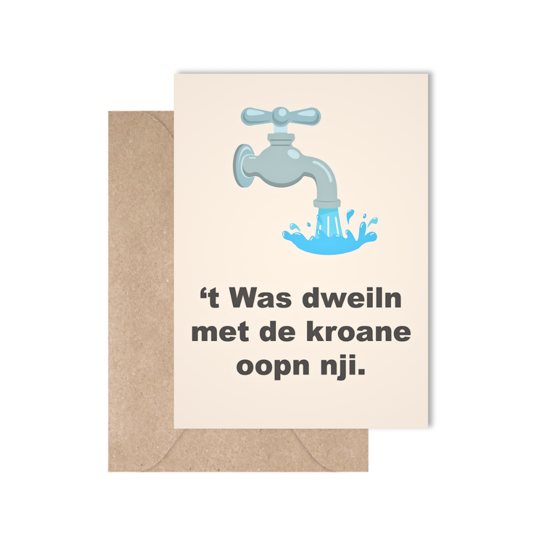 't Was dweiln met de kroane oopn nji