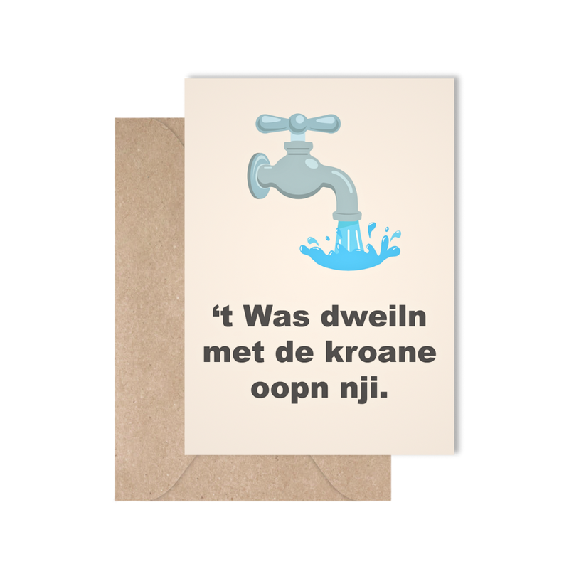 't Was dweiln met de kroane oopn nji