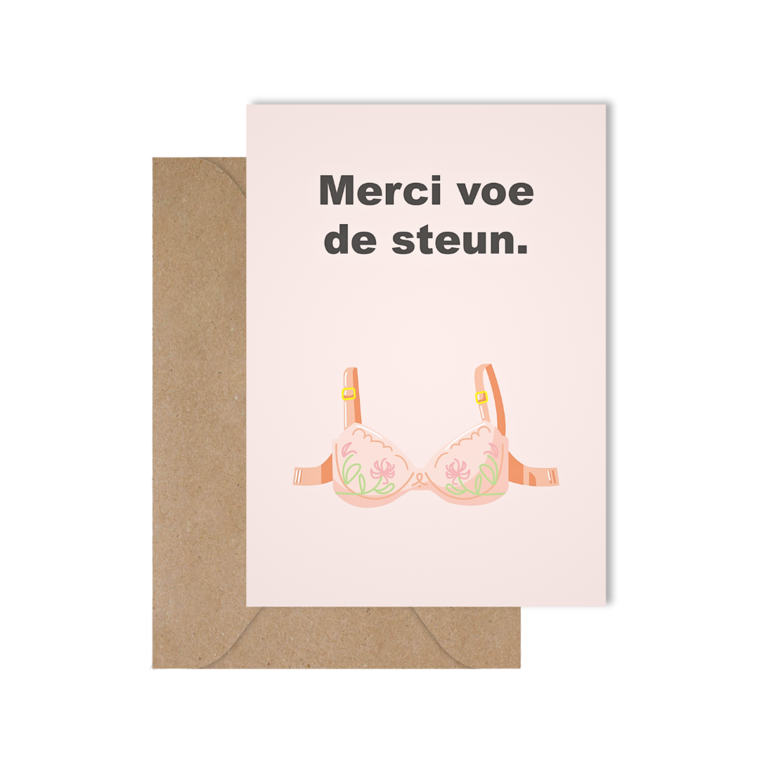 West-Vlaamse postkaart bedankt voor de steun