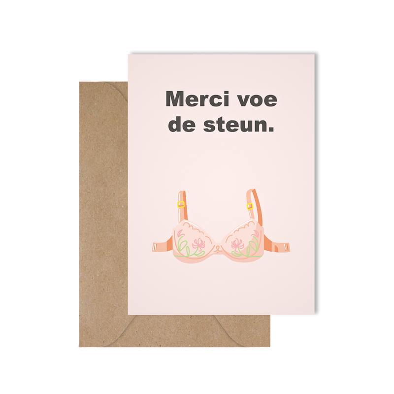 West-Vlaamse postkaart bedankt voor de steun