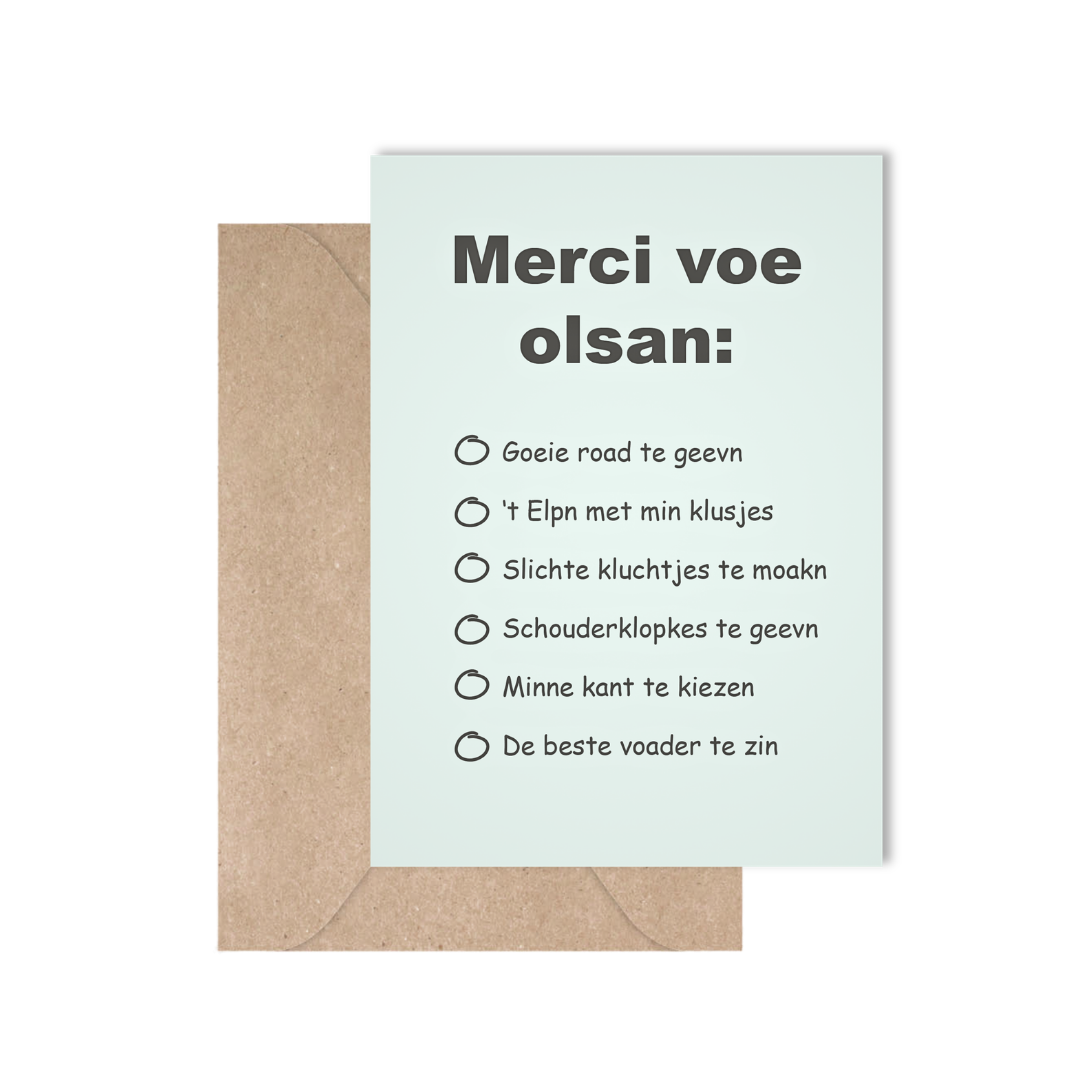 VOOR HEM: Bedankt
