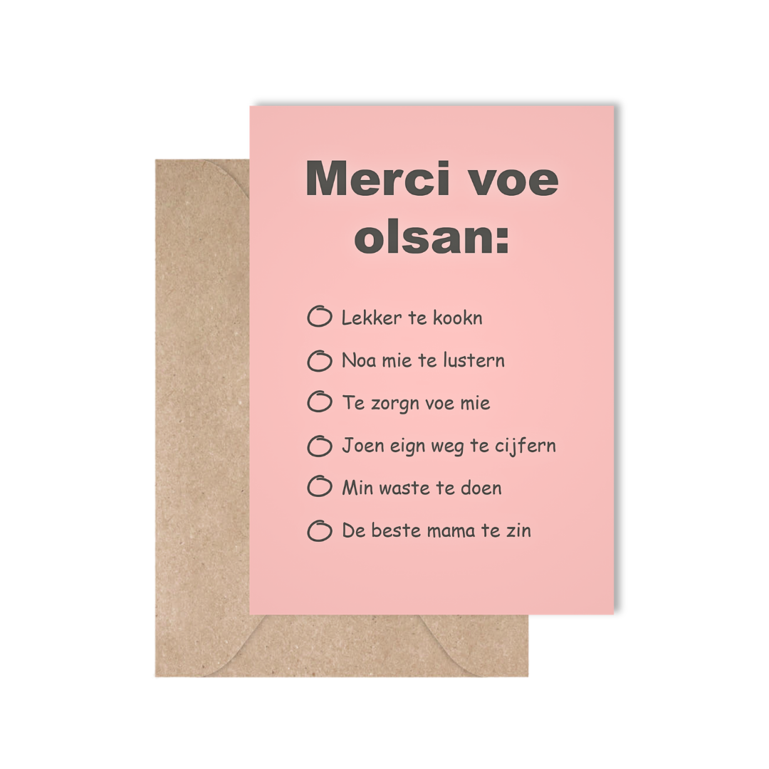 VOOR HAAR: Bedankt