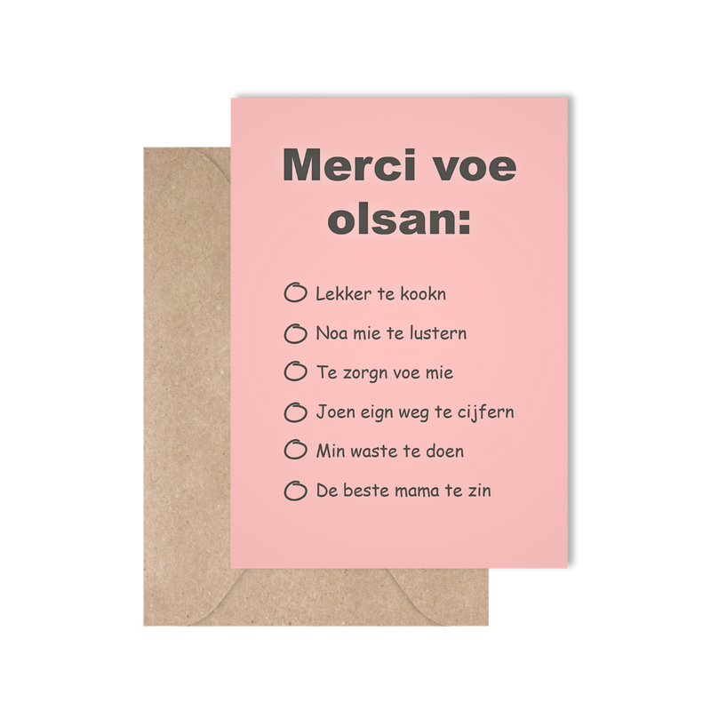 VOOR HAAR: Bedankt