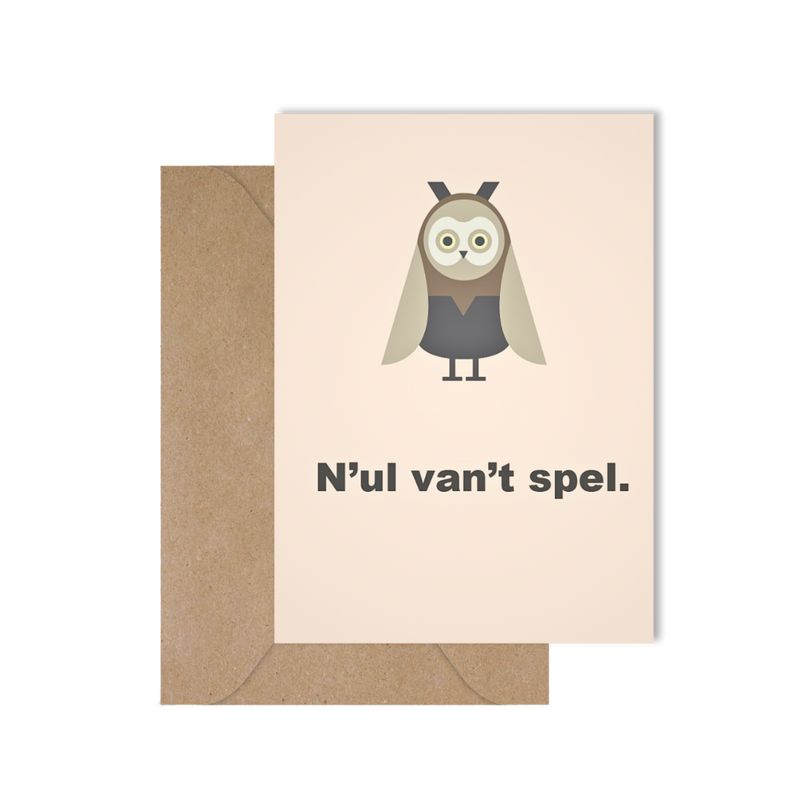 Grappige West-Vlaamse wenskaart met uitdrukking in dialect