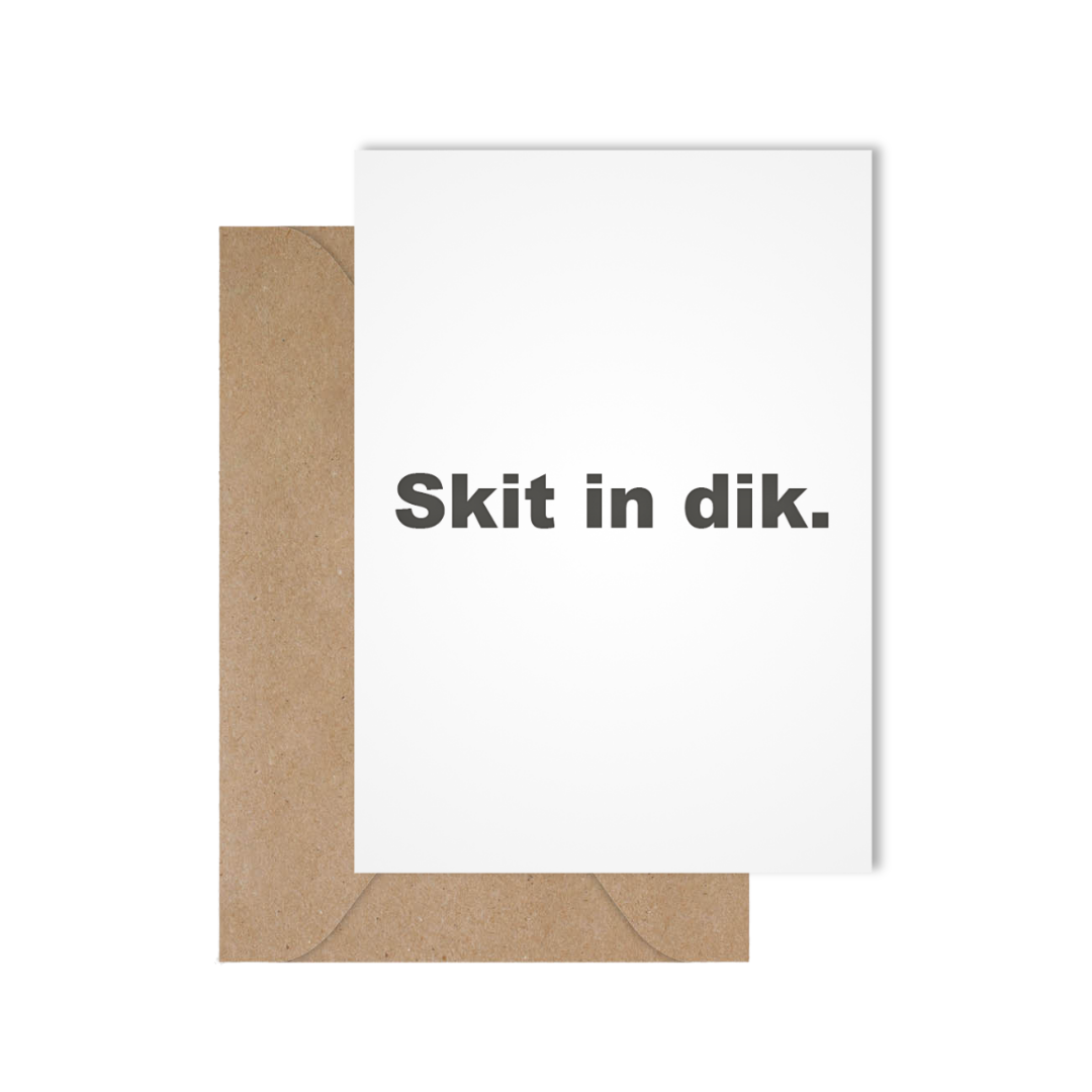 West-Vlaamse wenskaart met spreuk in dialect