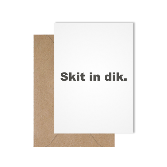 West-Vlaamse wenskaart met spreuk in dialect