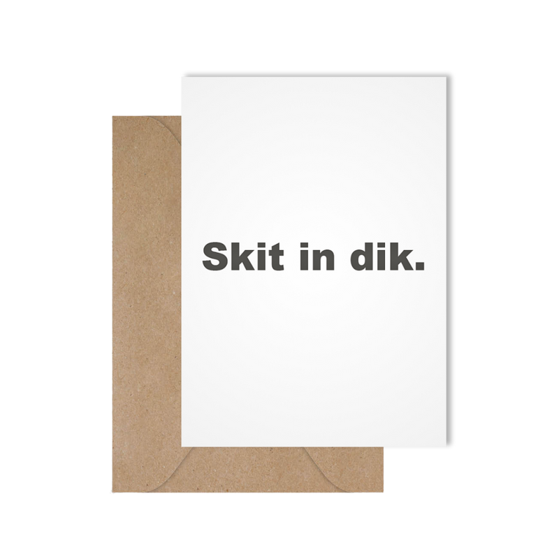 West-Vlaamse wenskaart met spreuk in dialect