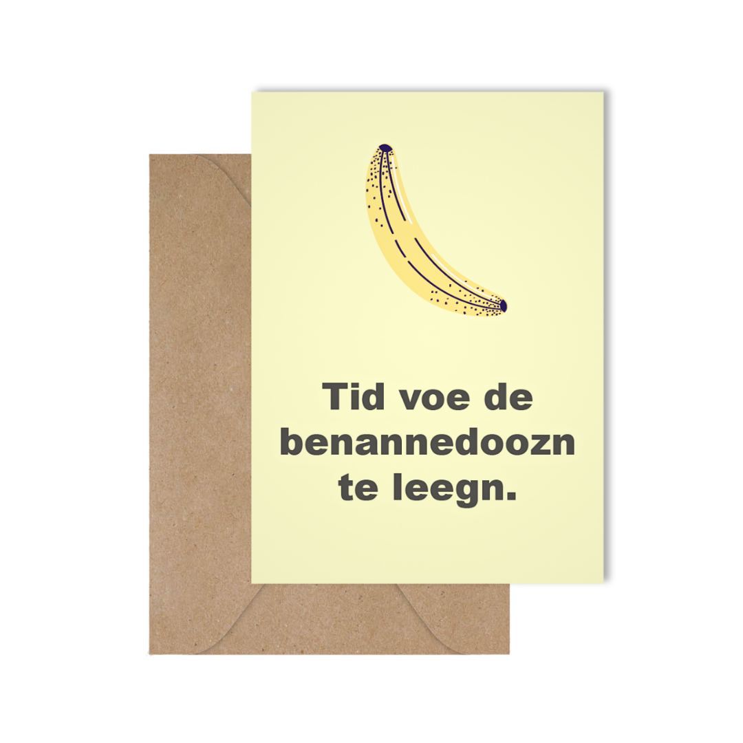 Grappige West-Vlaamse wenskaart voor een verhuis