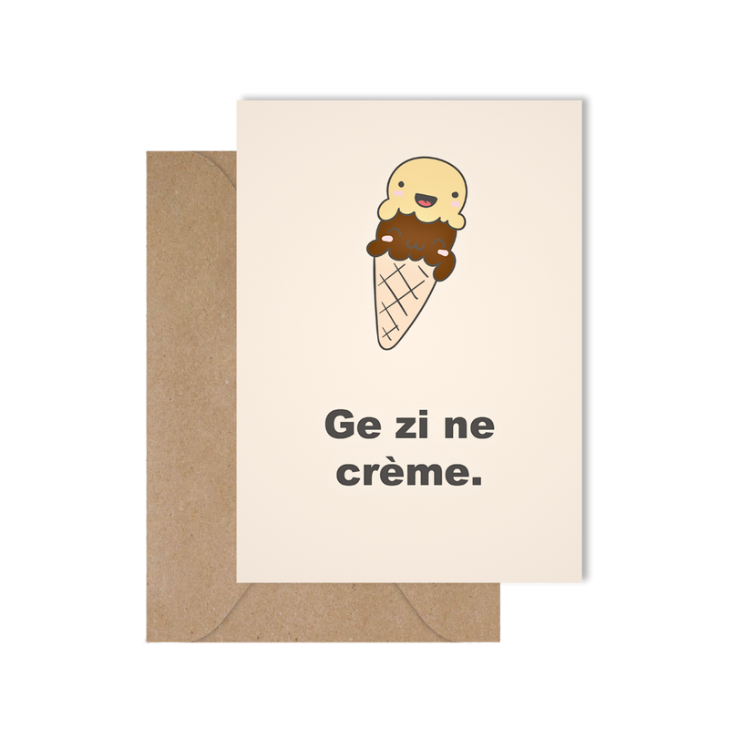 West-Vlaams wenskaartje voor bedankt, je bent een schat